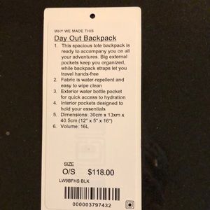 Lululemon Day Out Backpack